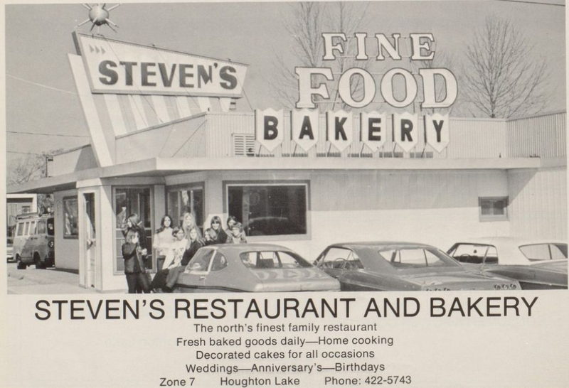 Stevens Restaurant & Bakery - 1971 School Yearbook Ad (newer photo)